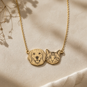 Custom Pet Portrait Necklace - Up to 6 Pets