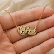 Custom Pet Portrait Necklace - Up to 6 Pets