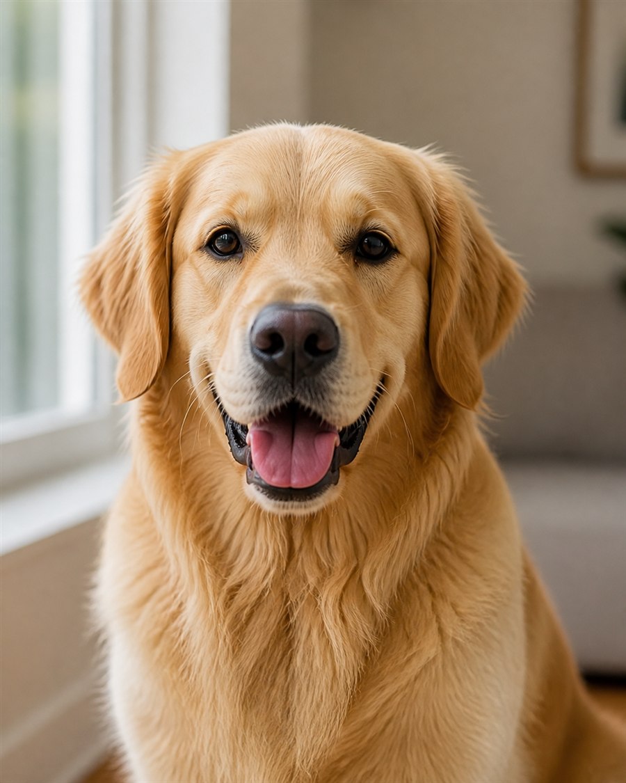 Customer photo of a golden retriever