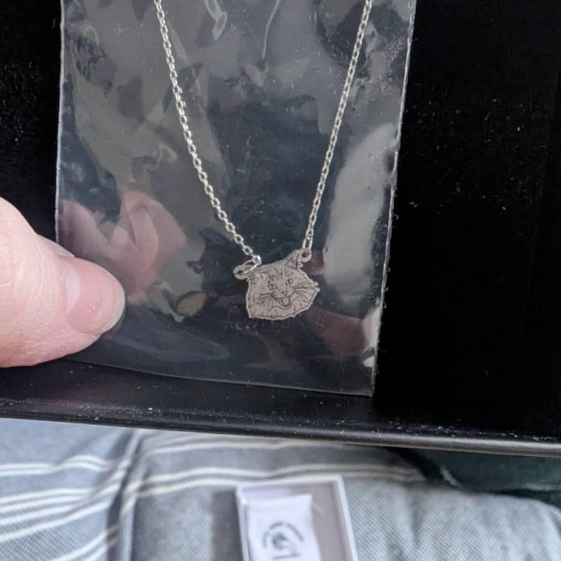 Mads's cat portrait necklace review photo