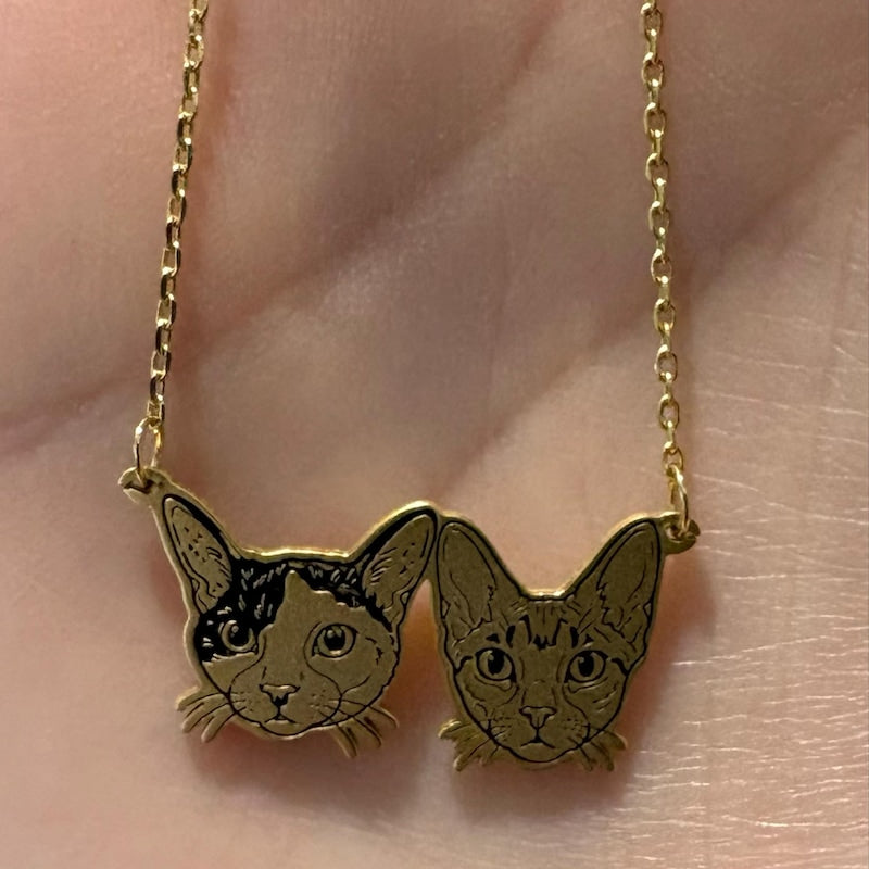 Abigail's two-pet portrait necklace review photo