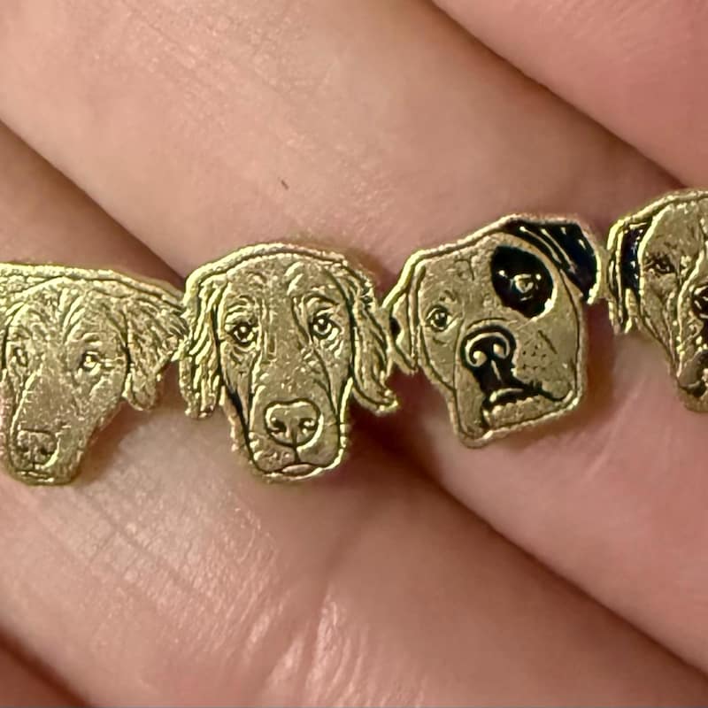 Anonymous customer's four-pet portrait necklace review photo